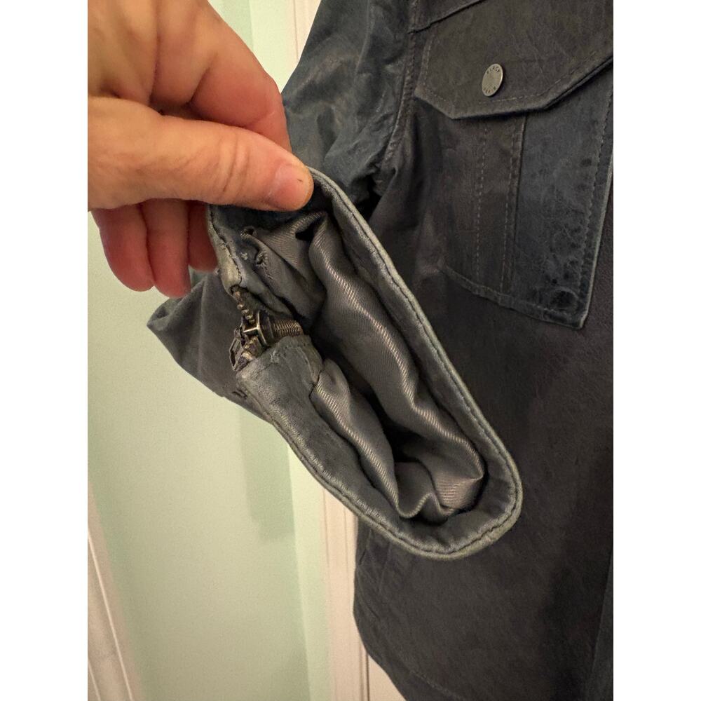 Black Rivet Leather Jacket Size Large - Picture 6 of 13